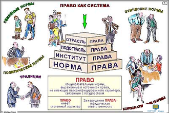 Право (20 шт), комплект кодотранспарантов (фолий, прозрачных пленок)