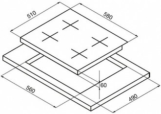 Электрическая варочная поверхность KORTING HK 62051 BW