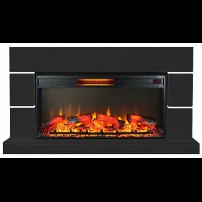 Линейный электрокамин Норд черный с очагом Foton 42 LED FX QZ