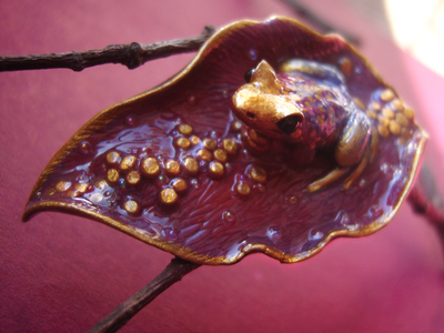 "Песнь Принцессы Вишнёвого Лотоса", фэнтези-брошь в восточном стиле