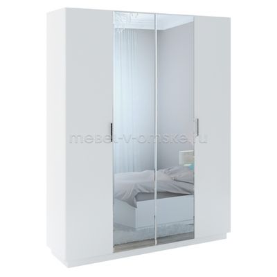 ЗР076 Шкаф 4-дв. "Тиффани-3" М22 с зеркалом. Размер: 1800*2220*510.