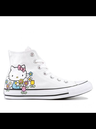 Кеды Converse x Hello Kitty белые высокие 162944C оригинал фото