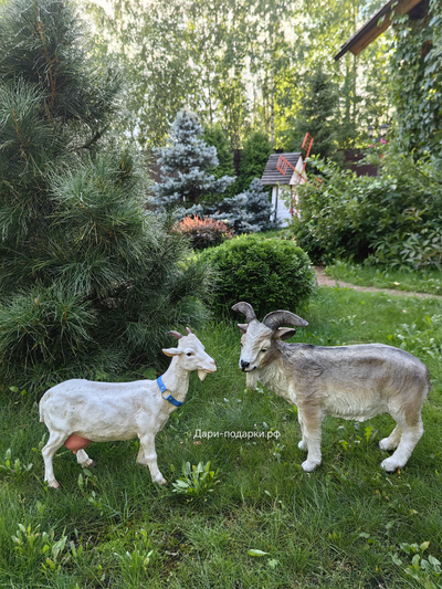 КОЗОЧКА садовая фигура 42*46см  1,7кг  полистоун - не боится влаги и перепадов температур  Россия 2348/012697