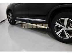 Пороги труба 60,3 мм ТСС для Changan CS75 FL 2020-