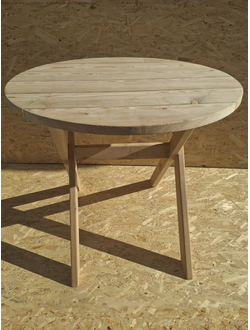 Стол круглый 850*850*740; лиственница