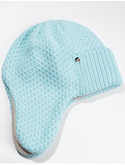 Шапка женская ушанка "Соты" 894-1 бирюзовая, хаки, т.бежевая, роза, белая, серая