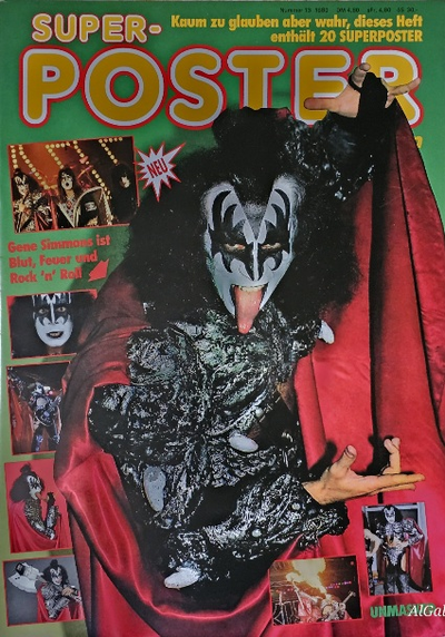 Kiss Super Poster Magazin Ace Frehley, Paul Stanley, Peter Criss, Gene Simmons Inside, Intpressshop