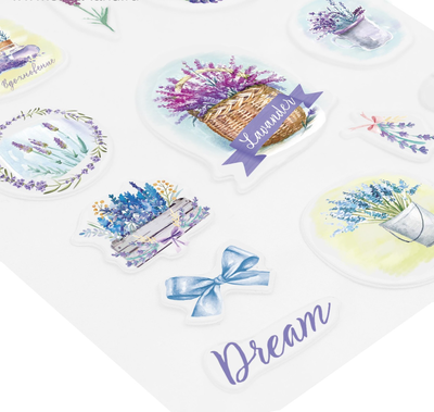 Наклейки пластиковые «Лавандовые мечты», 11 × 16 см