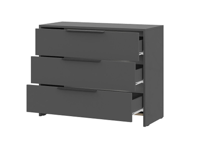 Камелия комод 3 ящика Графит серый
