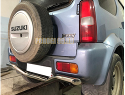 Защита заднего бампера (волна) d53 для Suzuki Jimny (2012-2018)