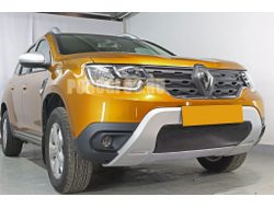 Защита радиатора Renault Duster 2021- (4 части) black верх