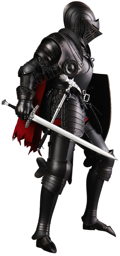 Рыцарь в черном доспехе (Лимитированный выпуск) - Коллекционная ФИГУРКА 1/6 scale IE-CAST ALLOY SERIES OF EMPIRES - KNIGHTS OF THE REALM - BLACK KNIGHT (SE035) - COOMODEL