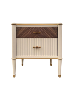 ТУМБА ПРИКРОВАТНАЯ ВЕНЕЦИЯ АРТ Т-151 МЕЛАНЖ/ОРЕХ (L55,6*P45*H59) TIMBER