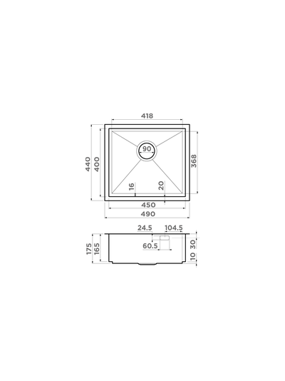 Мойка OMOIKIRI KASEN 49-16 INT