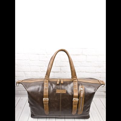 Кожаная дорожная сумка Campora Premium dark brown (арт. 
4019-52)