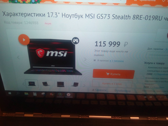 MSI GS73 Stealth 8RE-019RU ( 17.3 FHD 120HZ I7-8750H GTX1060(6GB) 16GB 1TB 128SSD )