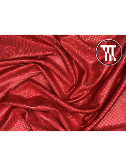 Трикотаж голограмма "Мозайка", цв. Красный