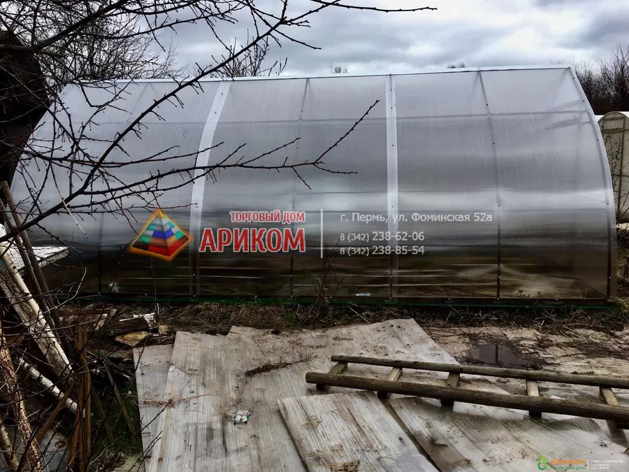 Теплицы и сотовый поликарбонат в Перми от Ариком