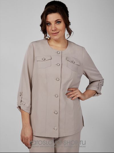 Костюм бежевый 2-х предметный брючный