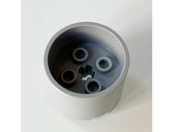 Brick, Round 3 x 3 x 2 with Recessed Center and Axle Hole, Light Bluish Gray (73111 / 6326483)