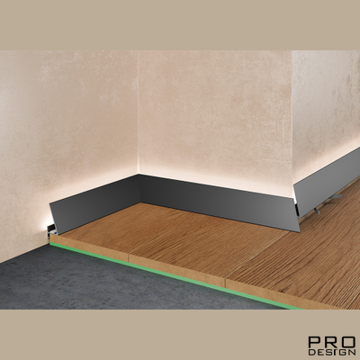 Плинтус Pro Design Corner 570 Анодированный черный