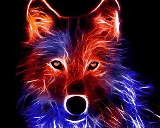 Картина по номерам 40х50 GX 4485 Искрящийся волк