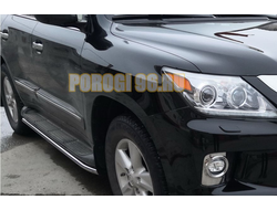 Защита штатного порога  d42 для Lexus LX 570 2013-2015