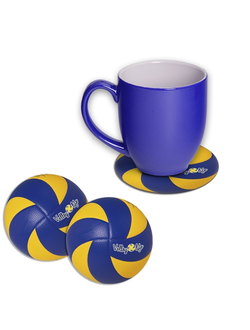 ПОДСТАВКИ ПОД СТАКАН "МЯЧ КЛАССИЧЕСКИЙ" (2 ШТУКИ)