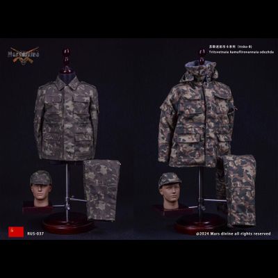 Комплект снаряжения российского морпеха в Чечне (версия В) - КОЛЛЕКЦИОННЫЙ КОМПЛЕКТ 1/6 Russia “October incident” 1993 Camouflage Uniform Set (RUS-037) - MarsDivine