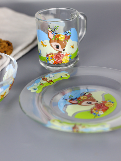 Набор посуды для завтрака "Олененок"
