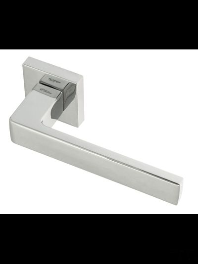 Дверная ручка на квадратном основании Fratelli Cattini "BOOM" 8-CR полированный хром (модификация 3)