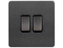 Переключатель двухклавишный T&J Electric Ultimate II Gun Metal