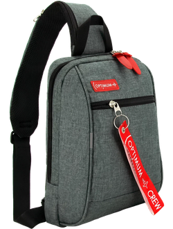 Рюкзак с одной лямкой - сумка на грудь Optimum XXL RL, серый