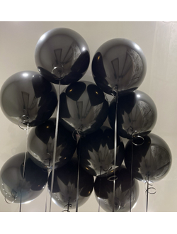 Шары чёрные 11 шт под потолок