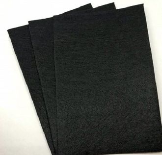 Фетр жесткий, толщина 0,5-1 мм, размер 20*30 см, 1 лист, цвет черный