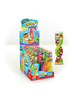 Жидкая конфета Johny Bee Змея спрей Twisty Treats 16,5гр (18)*12