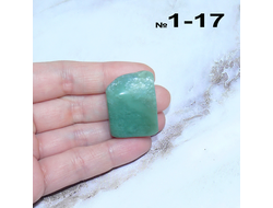 Нефрит натуральный (галтовка) Забайкалье №1-17: голубой - 18,7г - 31*23*11мм