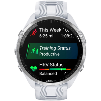 Умные часы Garmin Forerunner 965 Whitestone / Powder Gray Titanium