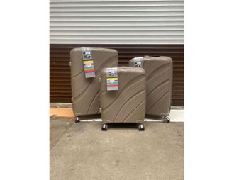 Комплект из 3х чемоданов Impreza Sea Полипропилен S,M,L Светло-коричневый