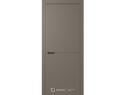 Дверь межкомнатная Платинум Лайт 24 с черным молдингом