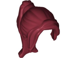 Minifigure, Hair Female Ponytail Long with Side Bangs, Dark Red (62696 / 4552419 / 6429934)