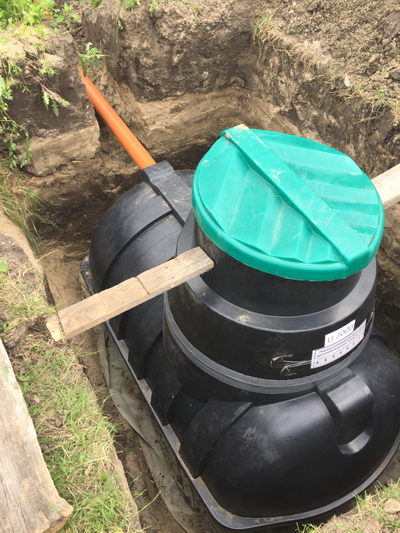 Подземная емкость U2000 установлена в котлован