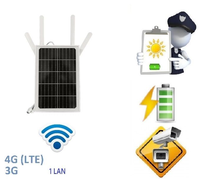 DE/G1S автономный уличный роутер 3g/4g, раздаёт Wi-Fi 2.4GHz, автономная работа до 100 часов, раб. т
