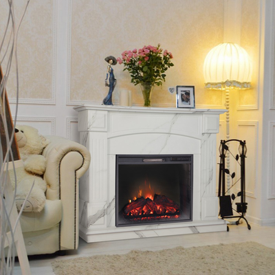 Carolina 25,5 WT/DN/MARBLE с очагом Sparta 25,5 LED