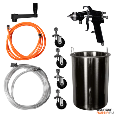 ASPRO-10L-R красконагнетательный бак с ручной мешалкой