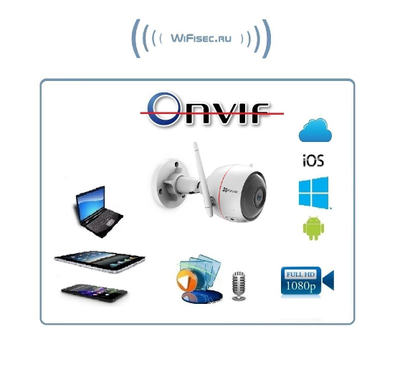 EZVIZ C3W CN Pro (CS-C3W-A0- 3H4WFRL) уличная WiFi видеокамера, детекция и отслеживание движения, цветная ночная съемка встроенный микрофон, с DVR. Full HD 2 Mp