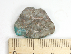 Бирюза, необработанный, дикий образец, США, Аризона (23*20*5,5 мм, 2,7 г) №37585