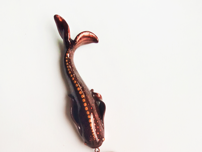 Подвеска с авантюринами и месяцем "Рыбка Лунного Пути"