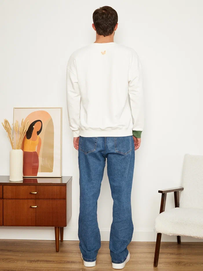 МУЖСКОЙ СВИТШОТ БЕЛЫЙ "ДАРИ"