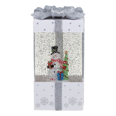 Фонарь новогодний Подарок, USB+музыка 20*10*10 см (три вида)